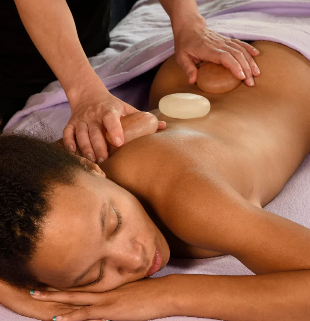 Hot stone massage therapy at spa Vancouver
