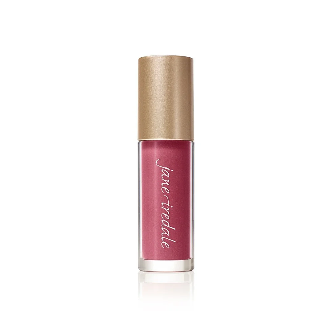 3154472206webp – Damara Luxury Spa Vancouver Pink liquid lipstick in a gold-cap tube standing upright on a white background, with cursive brand lettering along the bottle