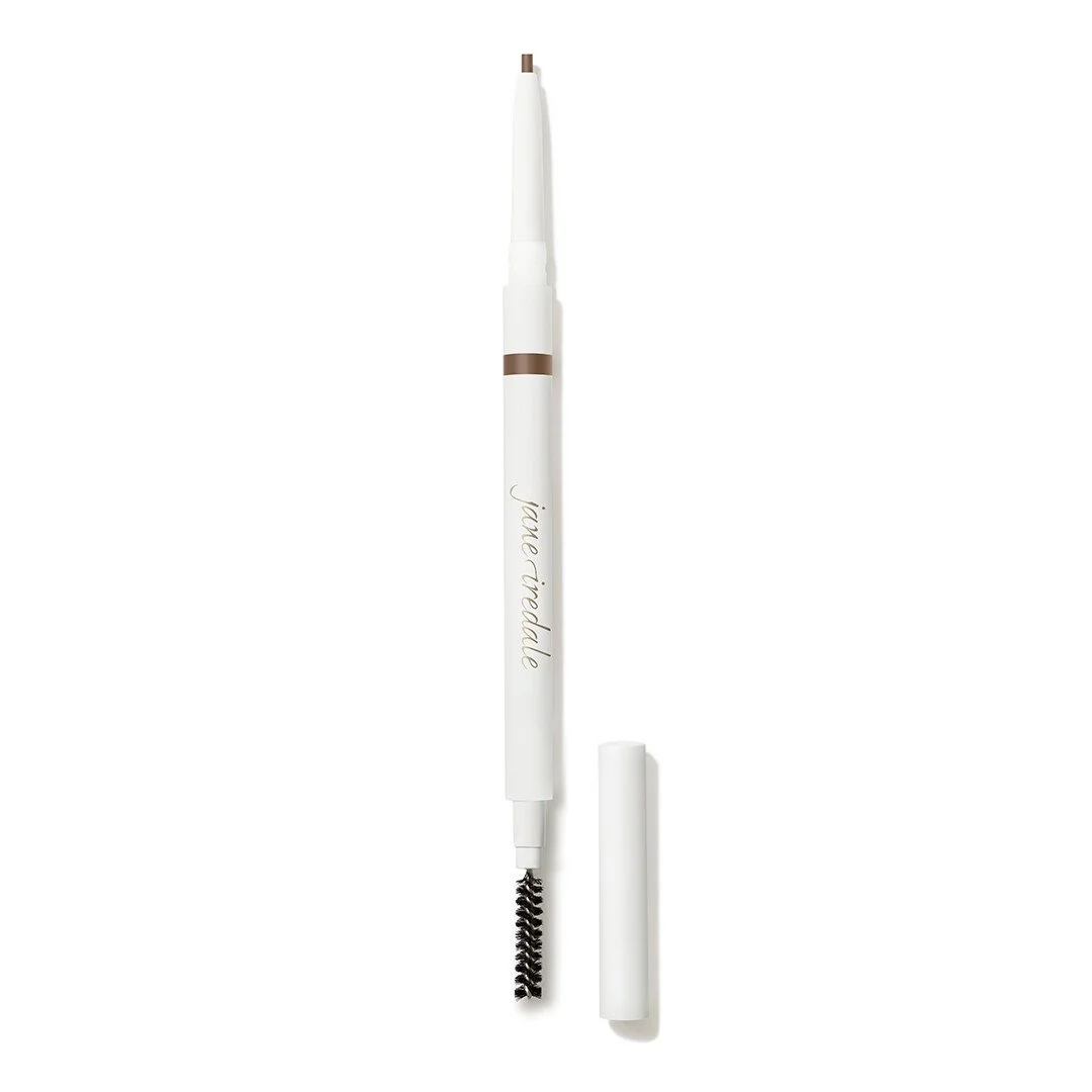 3281788394webp – Damara Luxury Spa Vancouver White dual-ended eyebrow pencil with a brow spoolie, cap removed to reveal pencil tip and brush end.