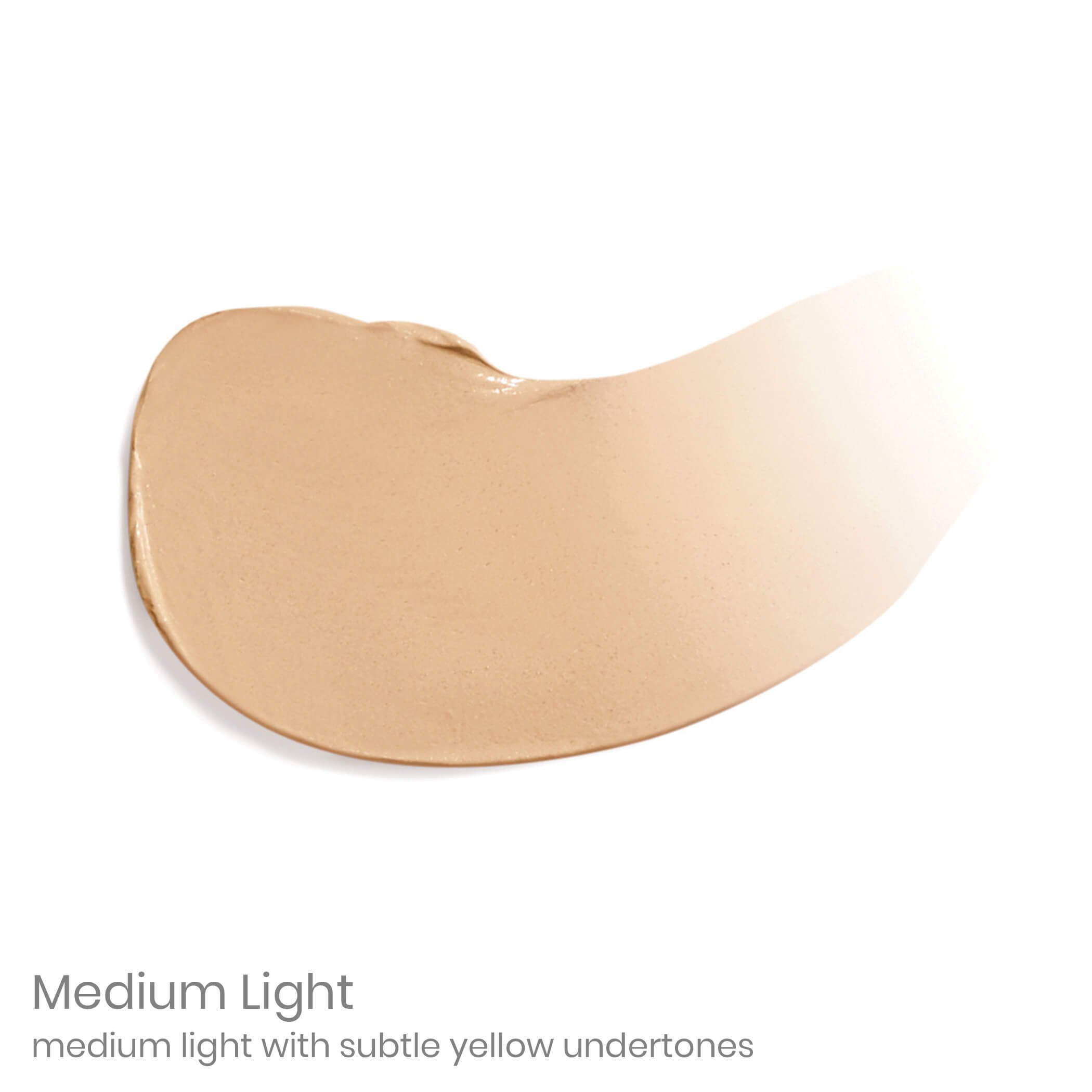 4006975820jpg – Damara Luxury Spa Vancouver Beige foundation swatch on white background labeled 'Medium Light' with subtle yellow undertones