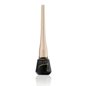 Gold lipstick wand rising from a black bottle with gold accents, brand visible on the label (Jane Iredale).