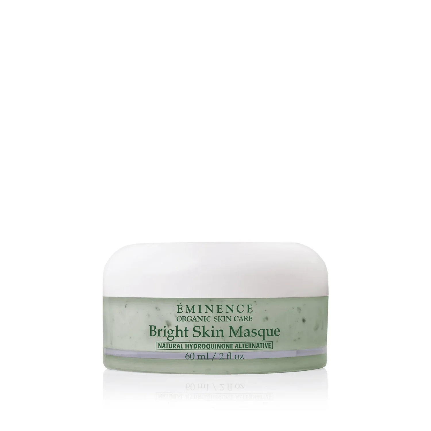 eminence-eminence-bright-skin-masque-38417971511526 – Damara Luxury Spa Vancouver Jar of Éminence Bright Skin Masque with white lid, labeled Organic Skin Care, Natural Hydroquinone Alternative, 60 ml