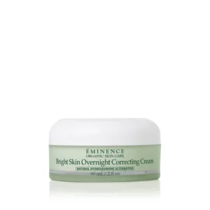 Eminence Bright Skin Overnight Correcting Cream jar on white background, labeled 60 ml