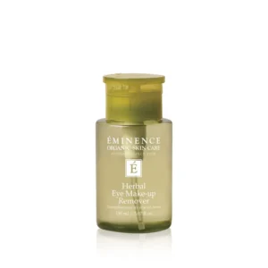 Eminence Organic Skin Care Herbal Eye Make-up Remover bottle with yellow cap, 150 ml