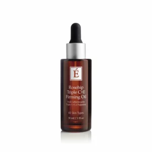 Brown glass dropper bottle labeled É Rosehip Triple C+E Firming Oil, 30 ml, All Skin Types (product image)