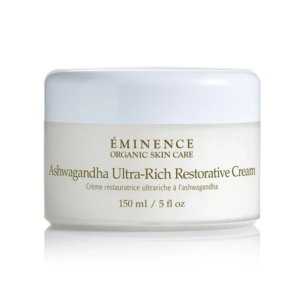 eminence-organics-ashwagandha-ultra-rich-restorative-cream – Damara Luxury Spa Vancouver ÉMINENCE Organic Skin Care Ashwagandha Ultra-Rich Restorative Cream jar, 150 ml/5 oz on white background
