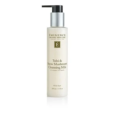 eminence-organics-tulsi-snow-mushroom-cleansing_-milk-400x400 – Damara Luxury Spa Vancouver Eminence Tulsi & Snow Mushroom Cleansing Milk bottle with pump dispenser on white background