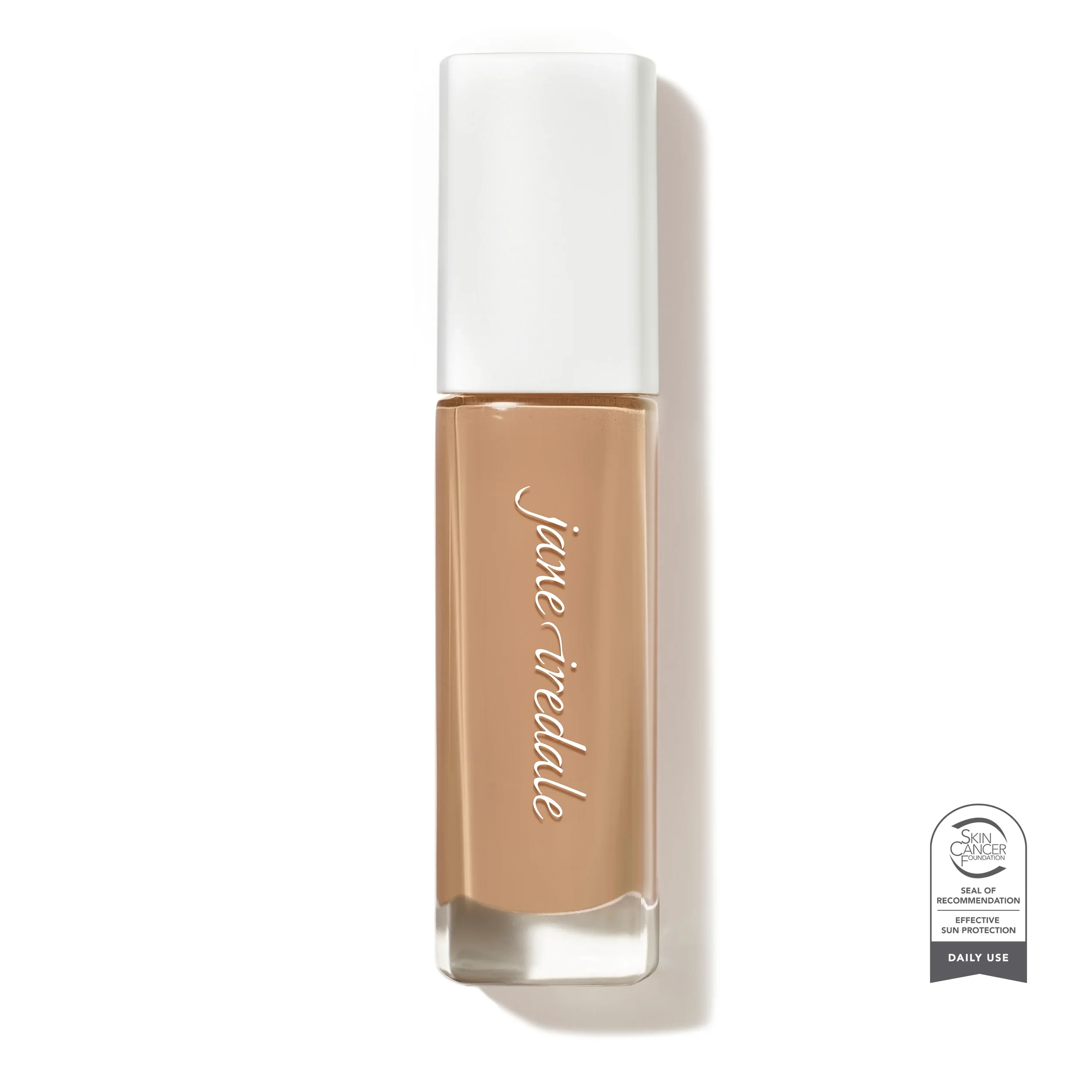 jane-iredale-Skintuition_36_Light_Medium_Soldier_SCF_5000xwebp – Damara Luxury Spa Vancouver Close-up of nude lipstick with a white cap, upright in a beige-brown shade.
